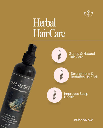 100% Organic Herbal Shampoo – Hair Growth, Anti-Dandruff & Hair Fall Control | Chemical-Free for All Hair Types